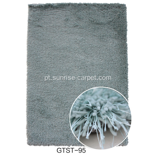 Polyester Elastic &amp; 1200D Silk Shaggy Carpet / Rug Cor liso